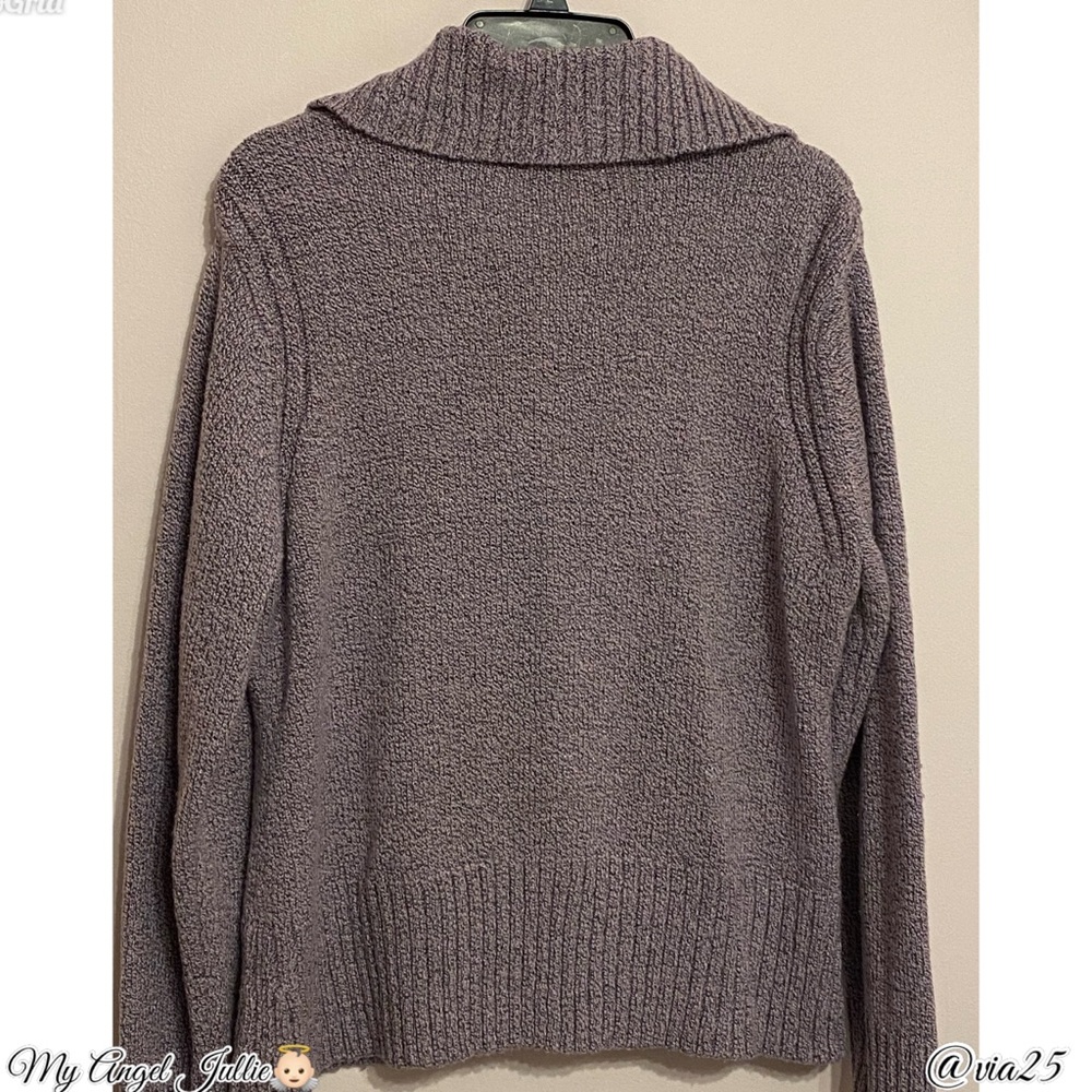 Carolyn Taylor Womens Turtleneck Knit Sweater Size XL Color Purple/Black - Picture 3 of 7